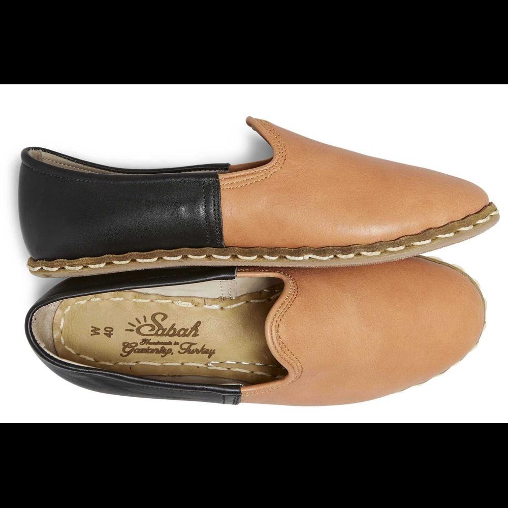Sabah Handmade Leather Shoes | 40 | Camel/Black